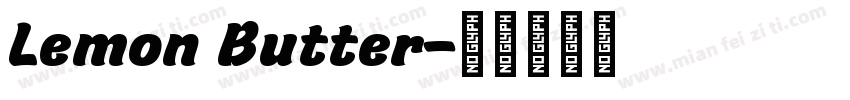 Lemon Butter字体转换